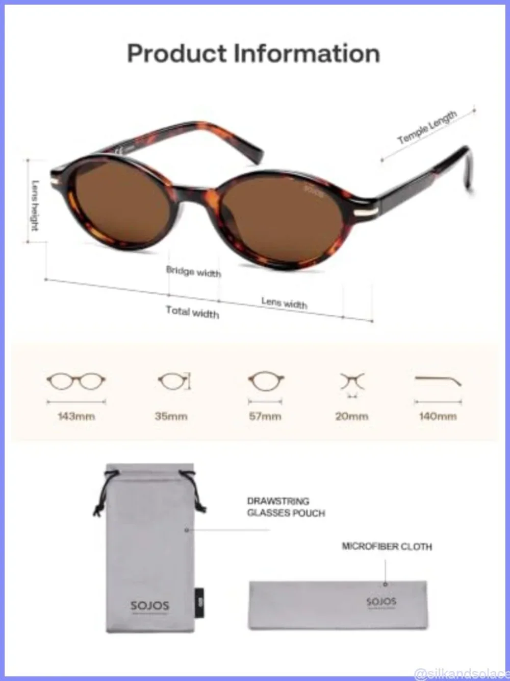 Small Oval Polarized Sunglasses UV400 Lightweight Unisex